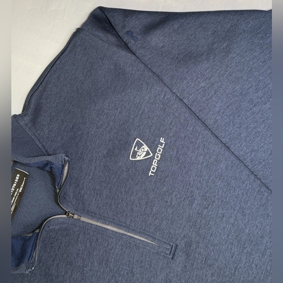 Under Armour Coldgear Mens Sweater 2XL Loose 1/4 Zip Pullover Blue Top Golf - Picture 5 of 7